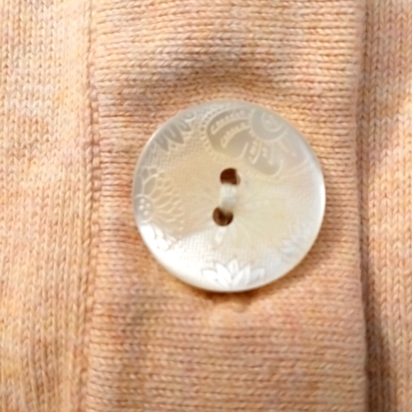 J. Jill Peach Size Medium Scoop Neck Stretch Knit Cardigan Sweater - Picture 4 of 8